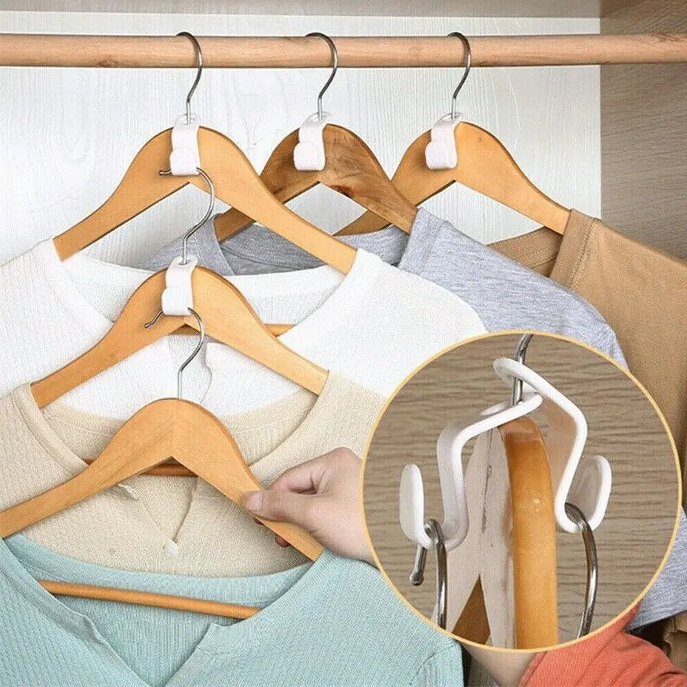 

10pcs Clothes Hanger Connector Hooks Cascading Closet Clip Space Saving Organizer Wardrobe Coat Organizer Rack Holder