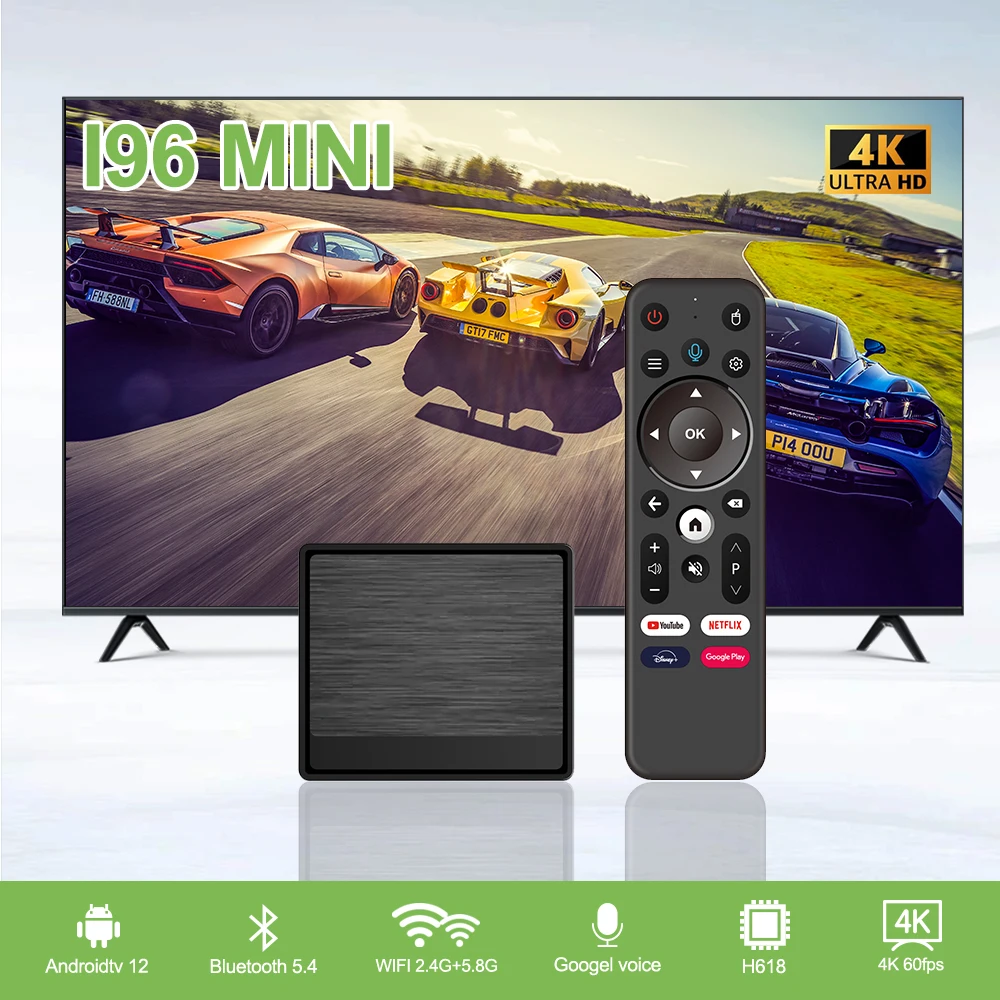 Velec TV Stick Android 12 Support Lemon Allwinner H618 WIFI6 BT5.4 Remote Control 4K Mini Smart Box 2GB 16GB