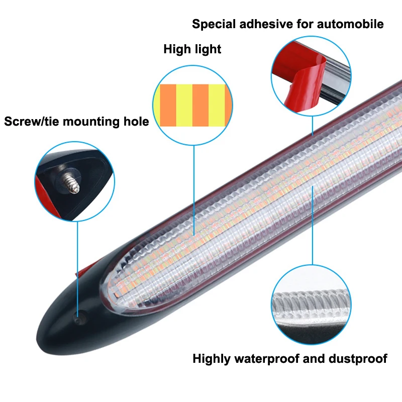 

Гибкая светодиодная лента ДХО, Автомобильные дневные ходосветильник огни, двухцветные поворотные огни, автомобисветильник фары s, Белый Си...