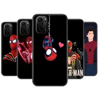 spider man comic phone case for xiaomi redmi poco f1 f2 f3 x3 pro m3 9c 10t lite nfc black cover silicone back prett mi 10 ultra