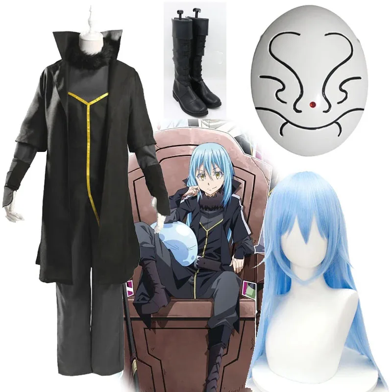 

Костюм для косплея из аниме «I Get Reincarnated as a Slime», костюмы Rimuru Tempest, обувь, униформа для взрослых, парик, маска, сапоги