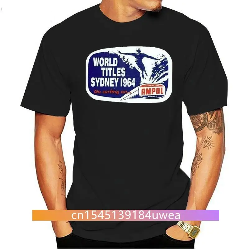 Vintage Surf T-Shirt World Titles Sydney Contest 1964 Summer Men'S fashion Tee,Comfortable t shirt,Casual Short Sleeve TEE