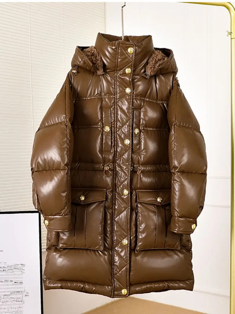 

Пуховик женский зимний плотный, с капюшоном, более 300 г, WY1206