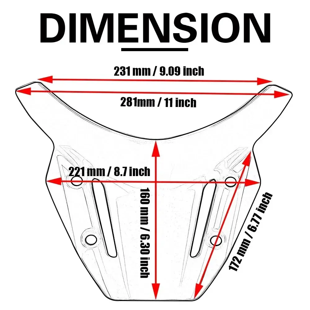 MT-09 2023 2024 2022 аксессуары для мотоциклов воздушный дефлектор ветровое стекло YAMAHA MT09
