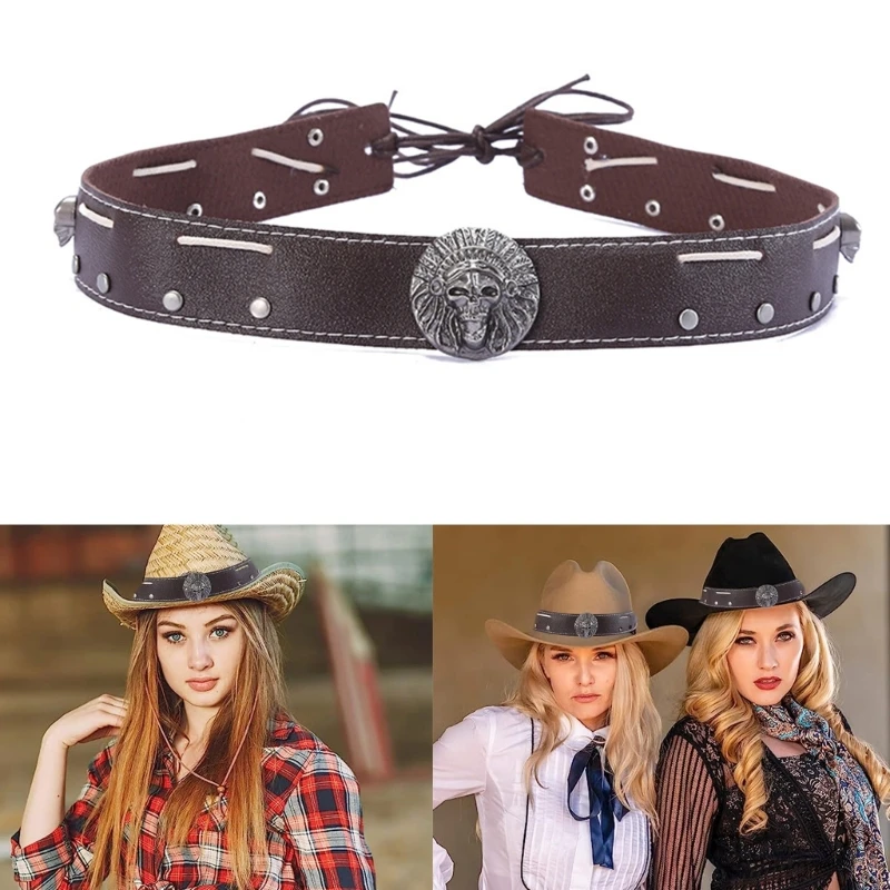 Ремень для шляпы Элегантный ремешок ковбойской Соломенная шляпа Панама Легко