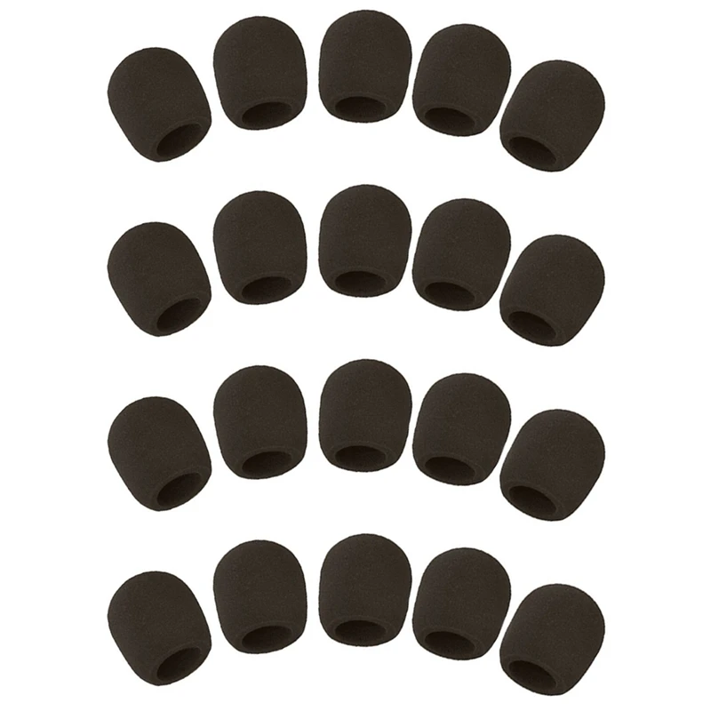 

Чехол из губчатой пены для микрофона (набор из 20 штук, черный)