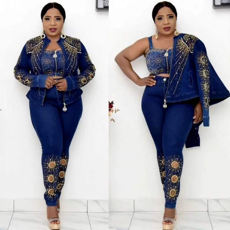 Комплект из 3 предметов африканская одежда 2021 африканские Дашики новые модный