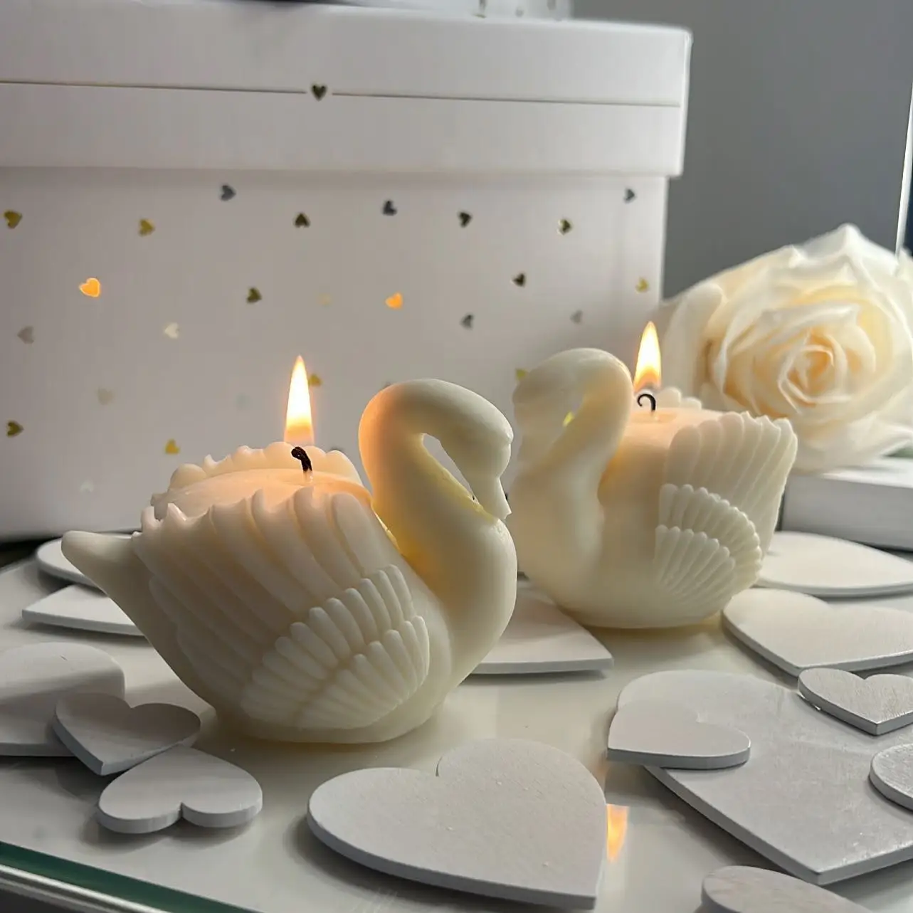 

BT0223 Animals Wax Candle Silicone Molds Plaster Crafts Decoration Tool Swan Shape Aromatherapy Candle Mold