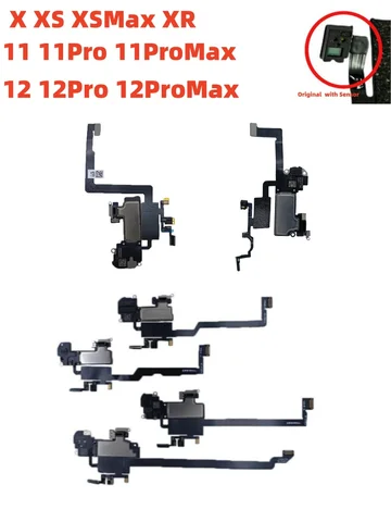 1 шт., гибкий кабель для верхней передней части наушников для iPhone 11 12 Pro Max X XS XR, датчик приближения, маленькие наушники, динамик, детали гарнитуры