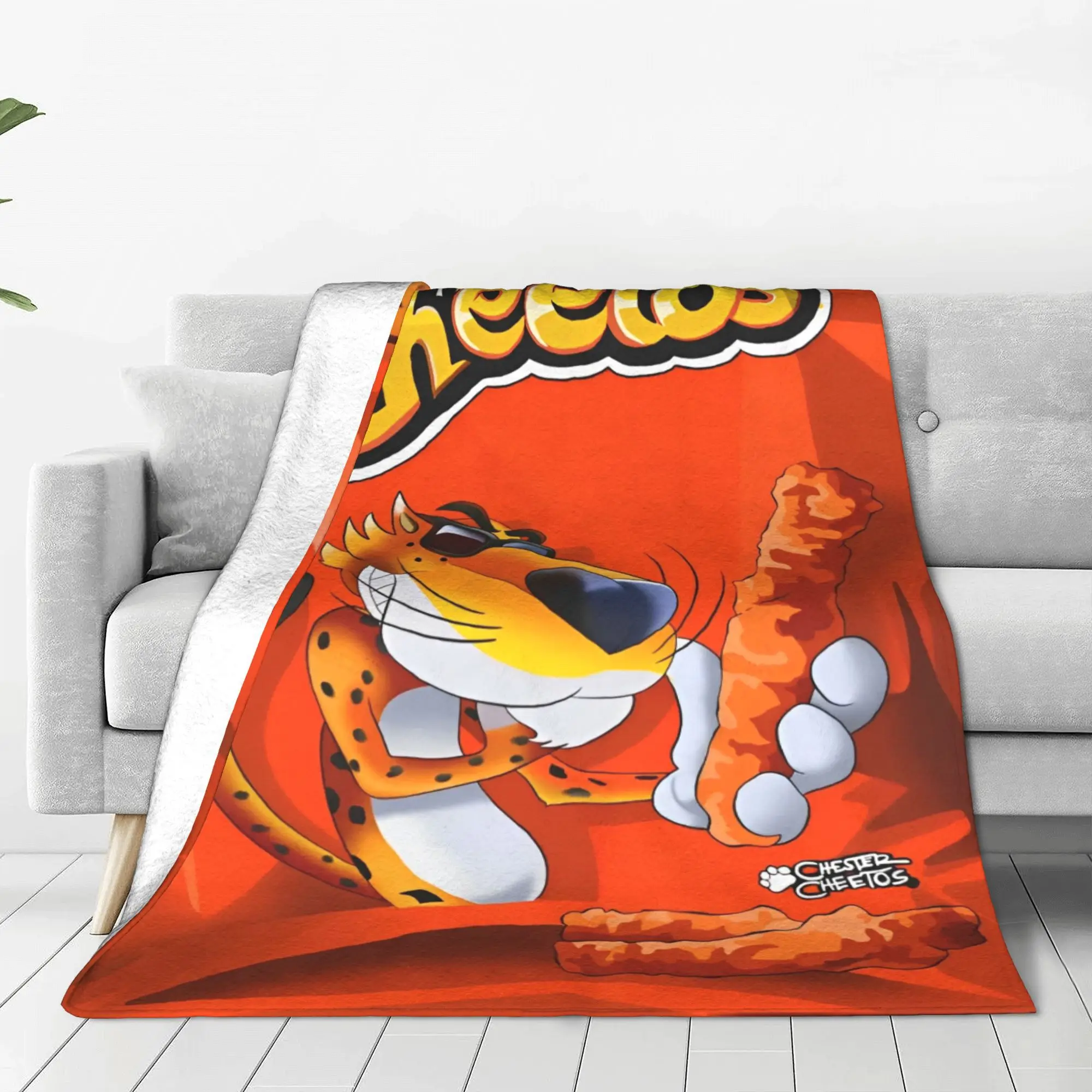 Cheetos Hot Snack Blanket Cartoon Flannel Throw Summer Air Conditioning Decoration Ultra-Soft Warm Bedspreads