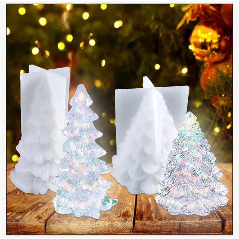 

Christmas Tree Scented Candle Silicone Mold DIY Candle Making Plaster Mold Hand Soap Resin Mould Home Decor