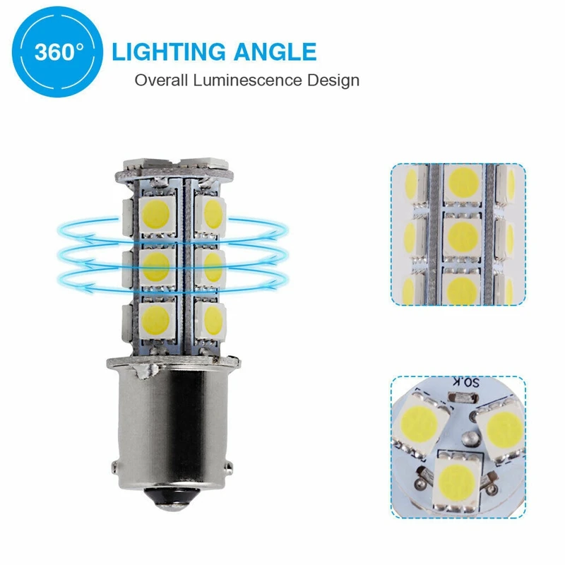 20X Супер белый 6000K 1156 18-SMD Резервный указатель поворота Реверс RV Кемпер Прицеп