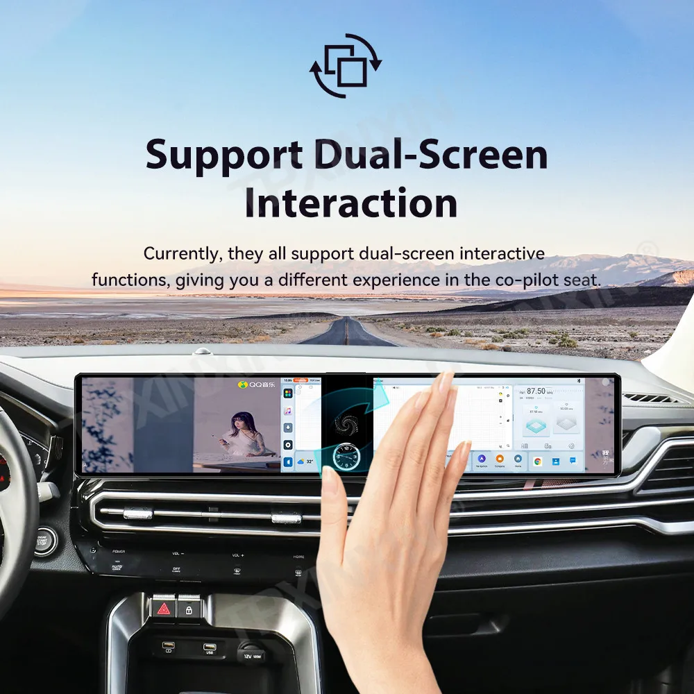 Фото 24,6-дюймовое автомобильное радио с Android Auto и CarPlay для Kia Sportage 2021-2026, двухэкранное, с GPS-навигацией, стереоплеером, головным устройством и DSP №5