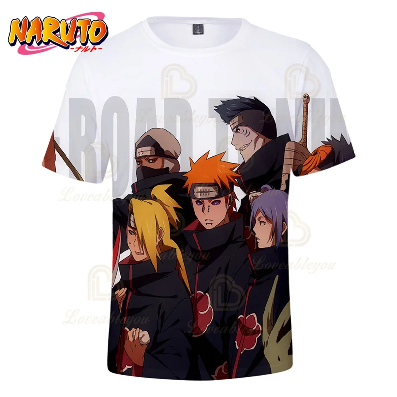 

Akatsuki Pain Summer T-shirt Yahiko Itachi Tops Uzumaki Naruto Tees Oversized Uchiha Sasuke Cosplay Men Kurama Outerwear Clothes