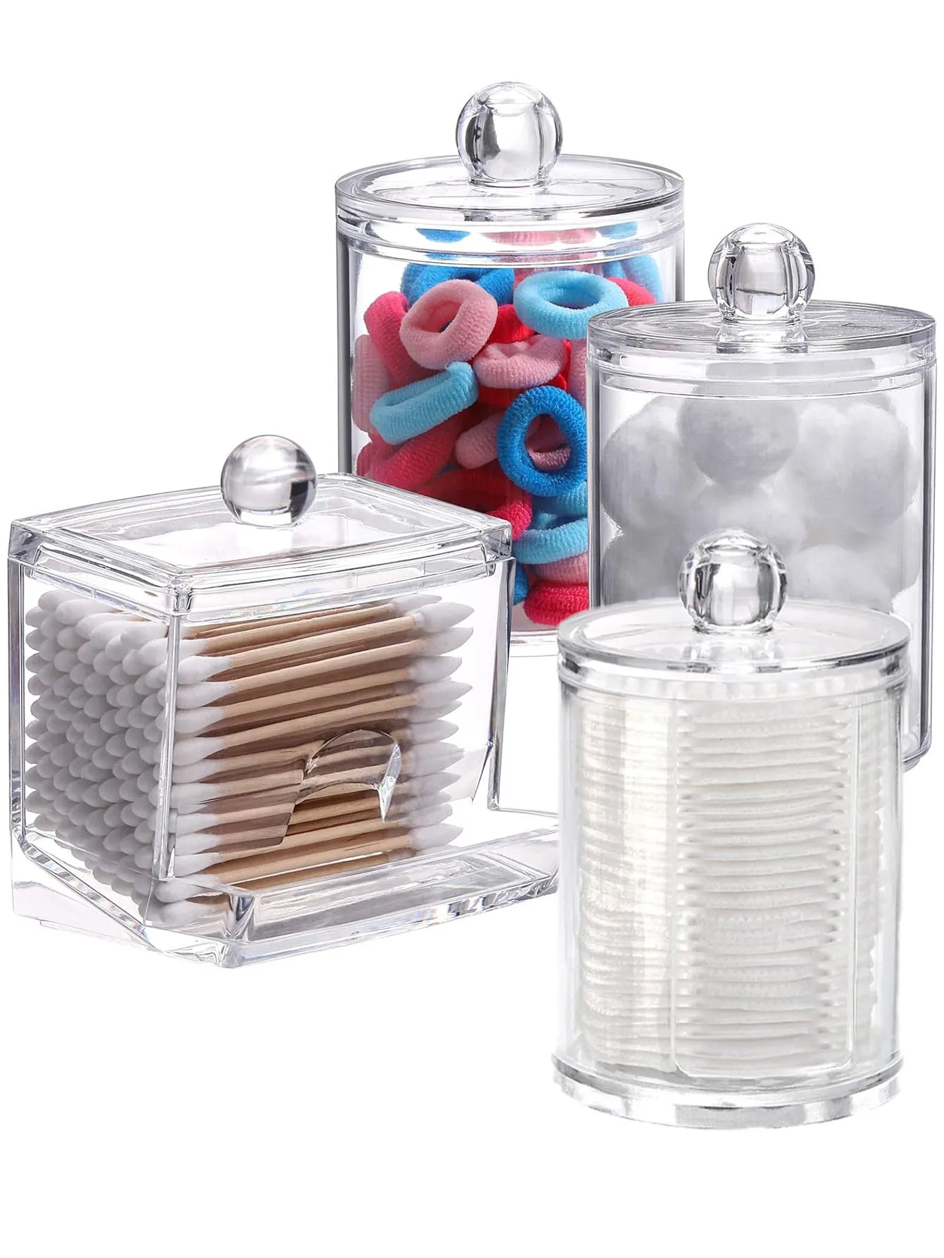 4 шт. пластиковые банки для хранения косметики