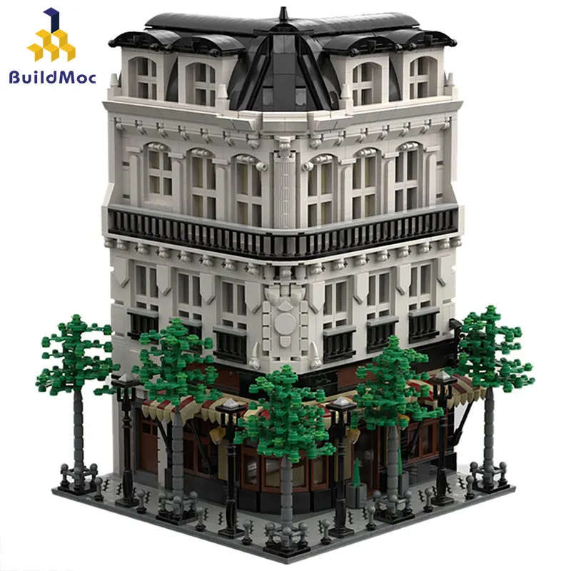 

BuildMoc 40476 Paris Boulangerie Studio Building Blocks Set Bakery Shop Architecture France Baker-Shop Store Bricks Children Toy