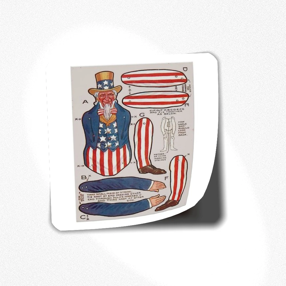 

4TH OF JULY STICKER 141 Sticker for Laptop Decor Bedroom Car Cute Cartoon Art Fashionable Public Suitcase