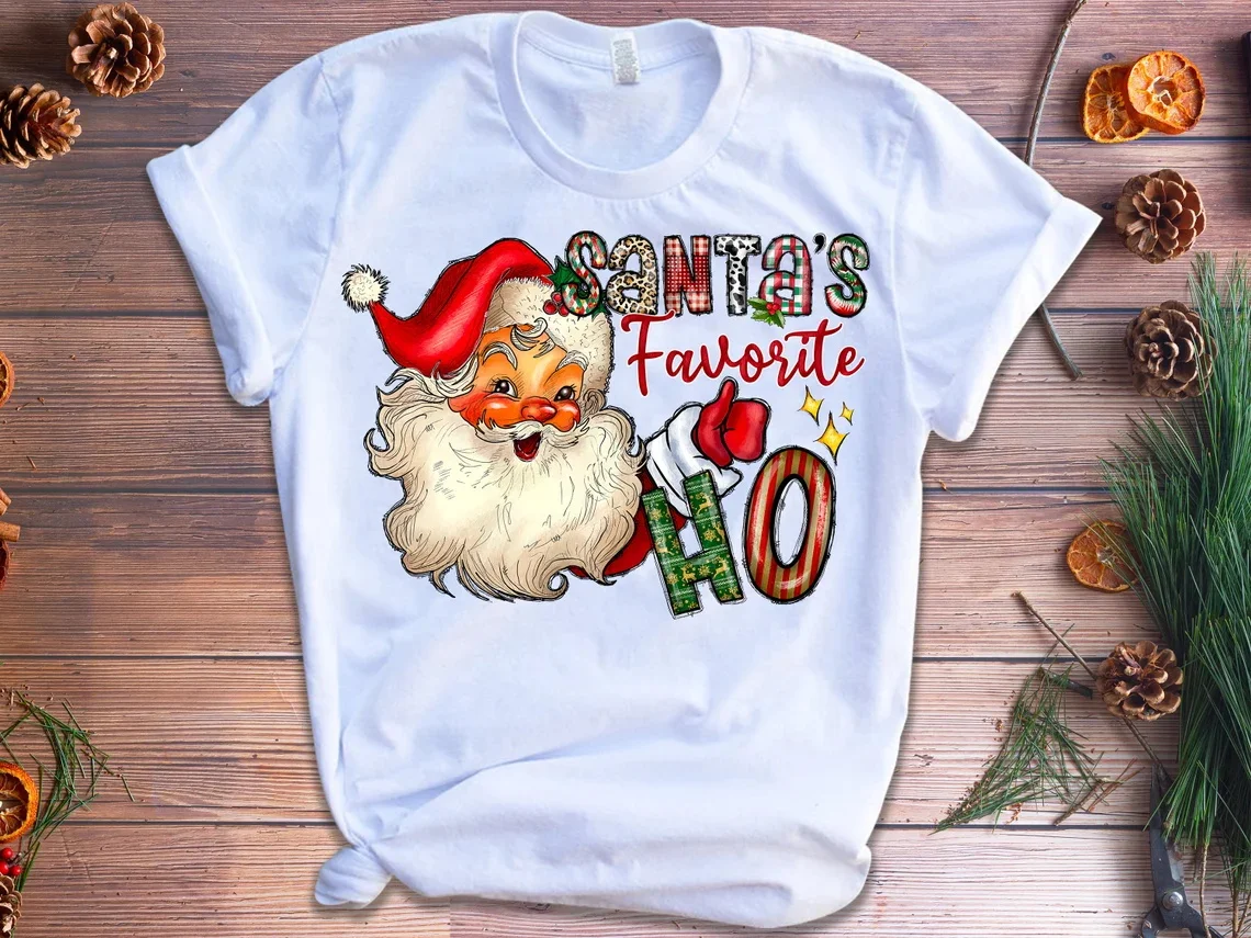 

Футболка женская с графическим принтом Санта Клауса Fizz, тенниска с рисунком на тему снега, рождественский подарок, рубашка в стиле Харадзюк...