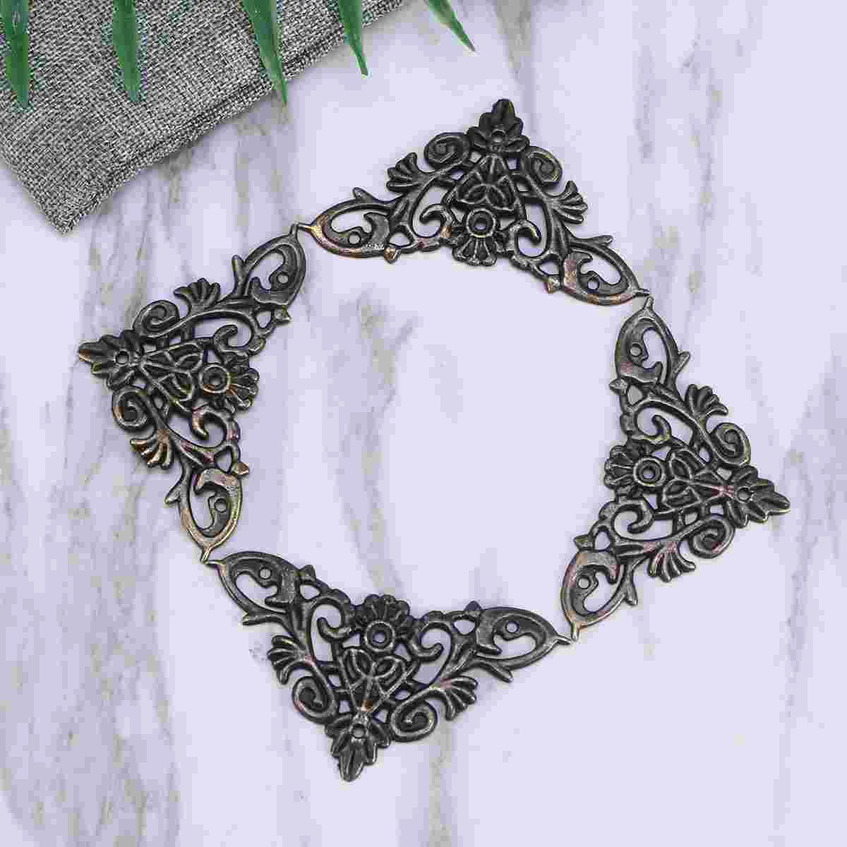 

12 шт., защитные уголки из цинкового сплава для фоторамки, 4,8x3,5 см