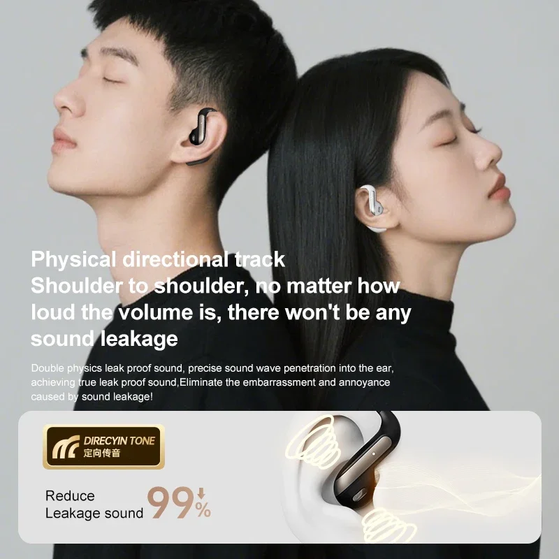 Фото Xiaomi Smart AI Translation Headset Стереозвук Полувкладыши Воздушная проводимость Настоящая беспроводная спортивная долговечная Bluetooth-гарнитура №3