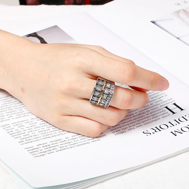 DICOTICO Многослойные кольца из нержавеющей стали для женщин