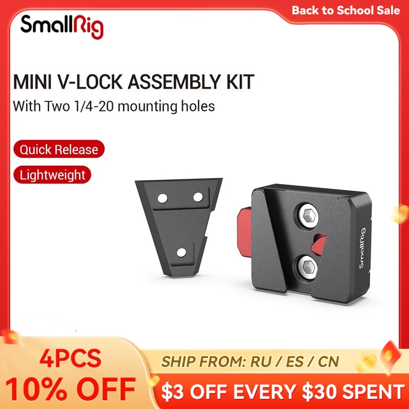 

SmallRig Mini V-Lock Assembly Kit Featuring Two 1/4-20 mounting holes Lightweight and portable - 2801