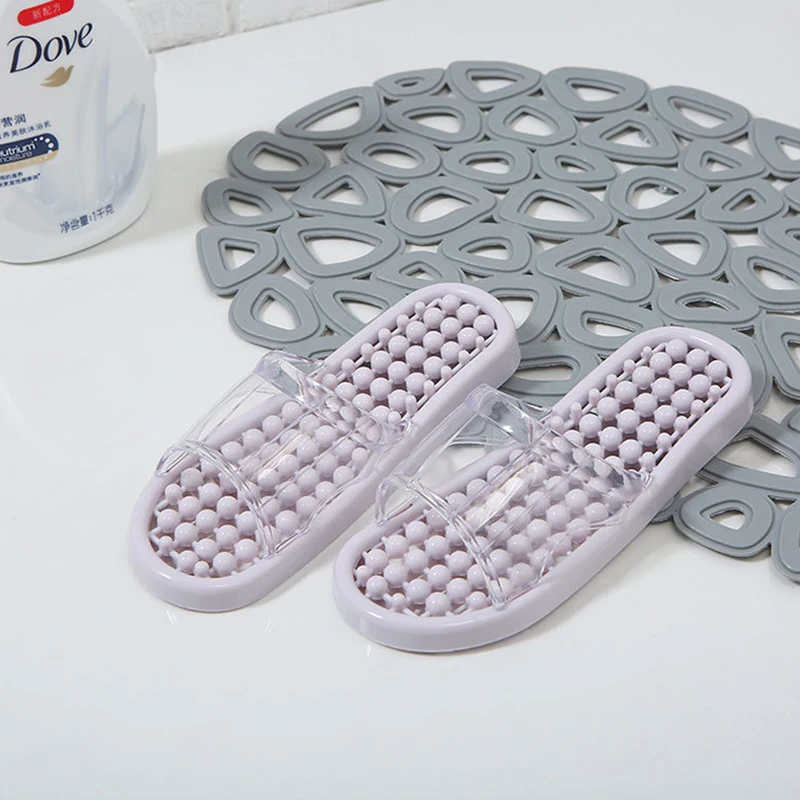 

2022 Summer Bathroom Bath Non-Slip Slippers Couple Slippers Quick-Drying Massage Hollow Indoor Home Sandals For Men Women