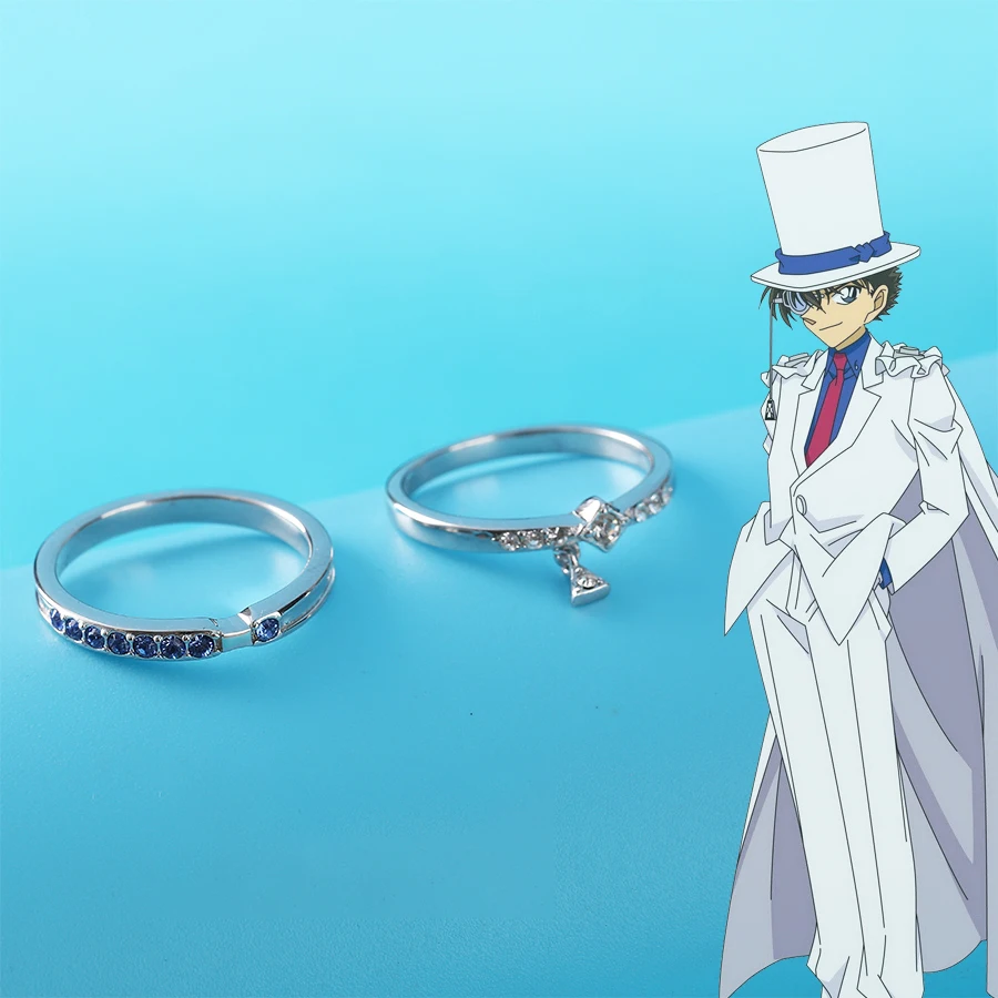 

Anime Detective-Conan Kid The Phantom Thief Pair Rings For Men Jewelry Party Cosplay Props Birthday Christmas Gifts For Friends