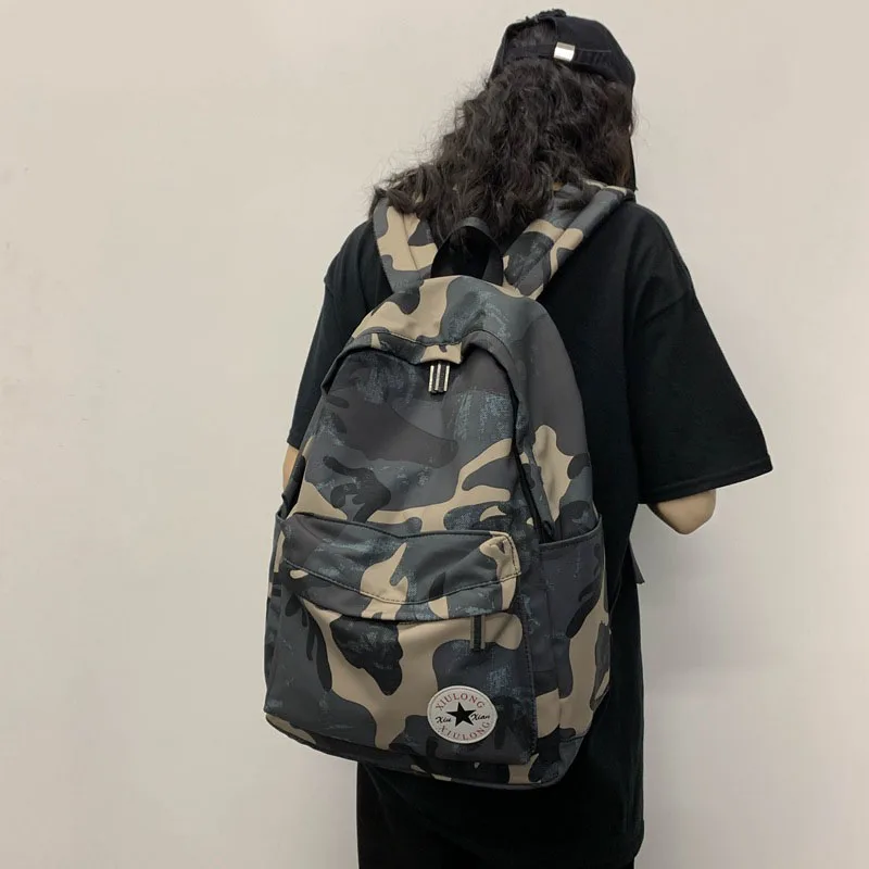 

Fashion Nylon Backpack For Men Camouflage Printed Bag Large Capacity Rucksack Male Business Outdoor Traveling Backpacks mochilas