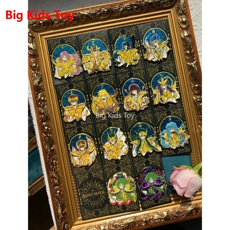 GUI оригинальный дизайн Saint Seiya Золотая искусственная эмалированная брошь с