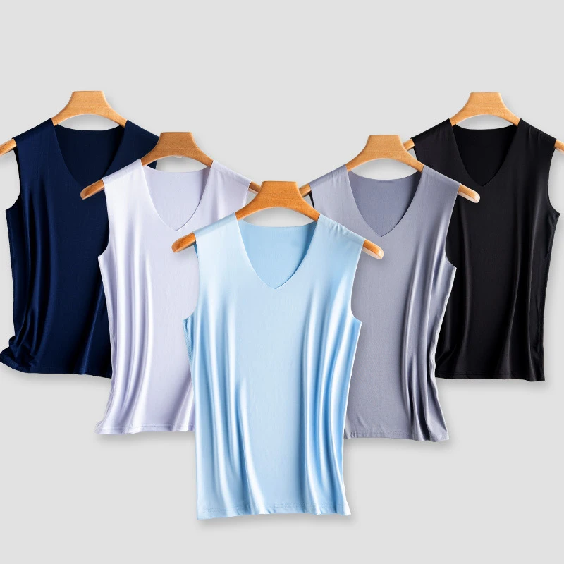 

Мужская повседневная майка, удобная летняя облегающая Спортивная майка с V-образным вырезом, без рукавов, мужская жилетка для фитнеса, L-5XL му...