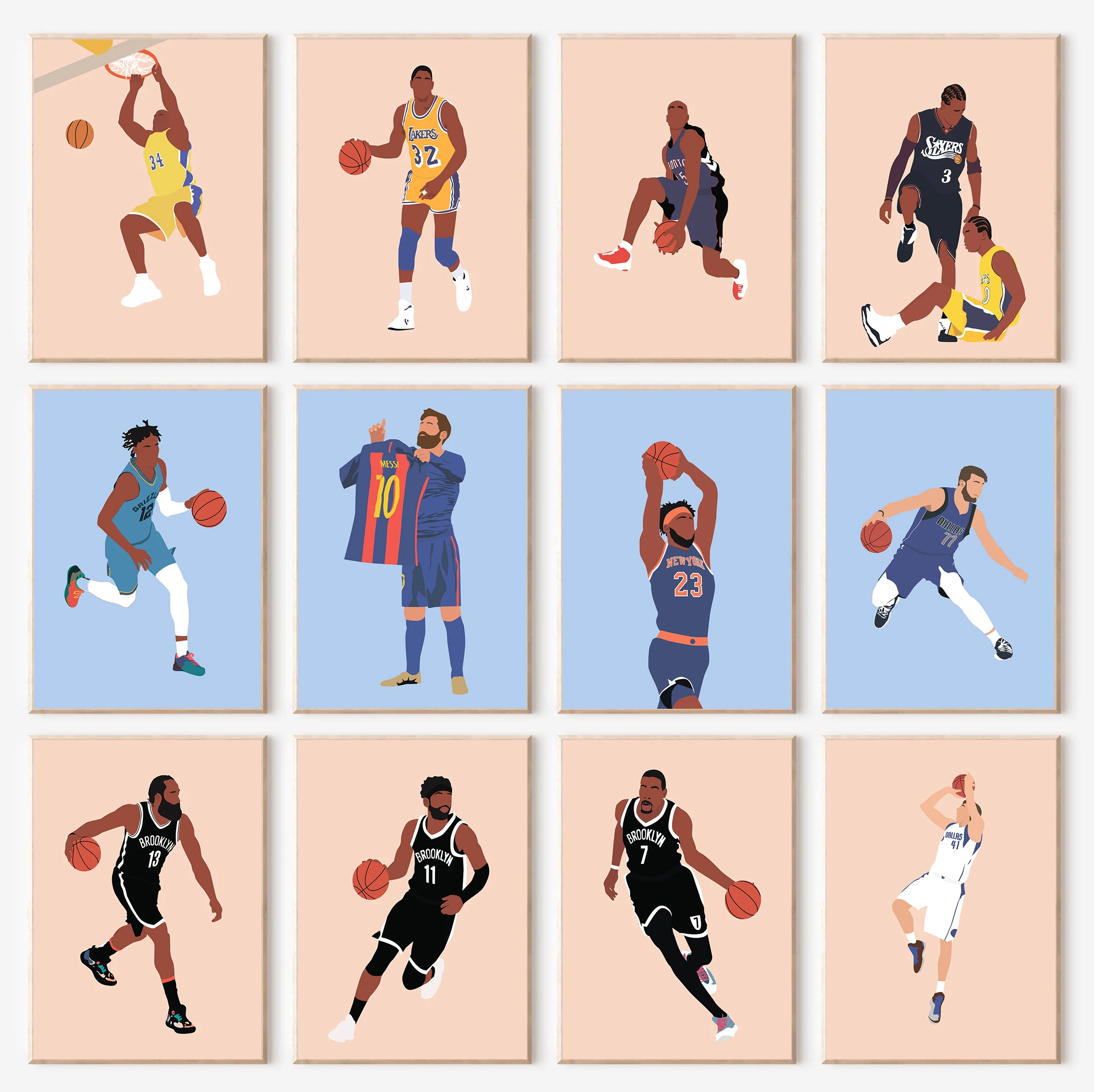 Современный знаменитый баскетболист минималистичный мультяшный иллюстрация