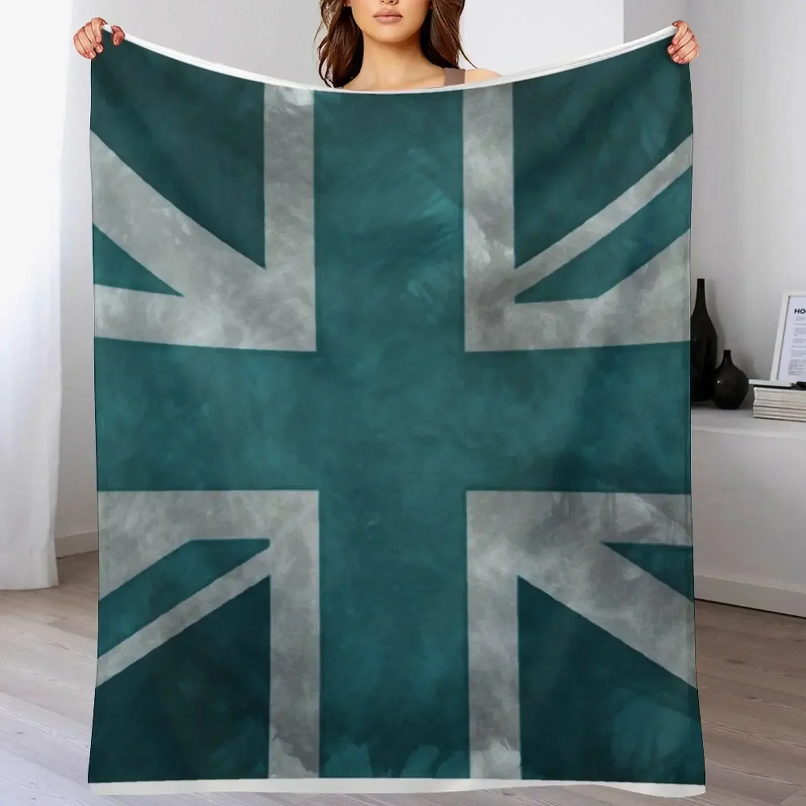 Бирюзовое потертое одеяло Union Jack роскошное постельное белье St тяжелые красивые