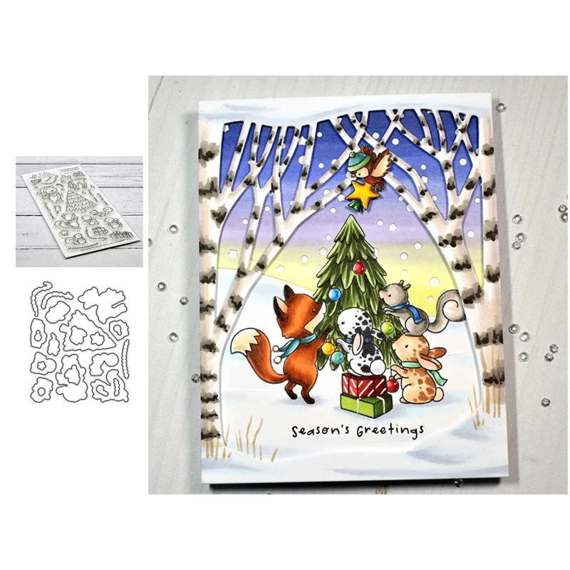 

Christmas Tree Metal Cutting Dies for Scrapbooking Handmade Mold Cut Stencil New 2022 DIY Card Make Mould Model Craft Decoration