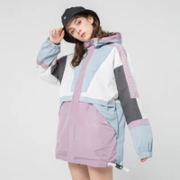 couple clothes women long casual jacket patchwork oversized coat men baseball streetwear korean style 2021 fall new tops