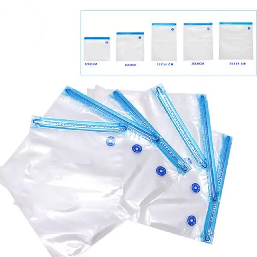 

Kitchen vacuum machine 5 Size Vacuum Bag kitchen Transparent Storage Bag Saving Space Seal Bags Pumping vacuum