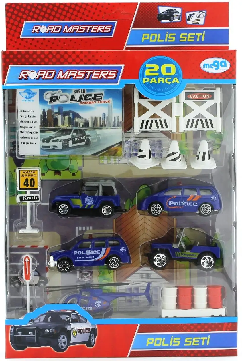 Мега-игрушка Die Cast Police Play Set 20 Parça | Игрушки и хобби