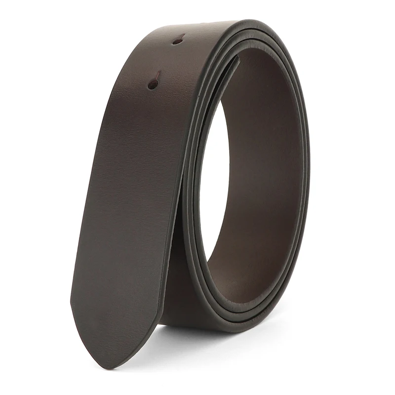 Ремень мужской глянцевый из натуральной кожи без пряжки шириной 3 8 см