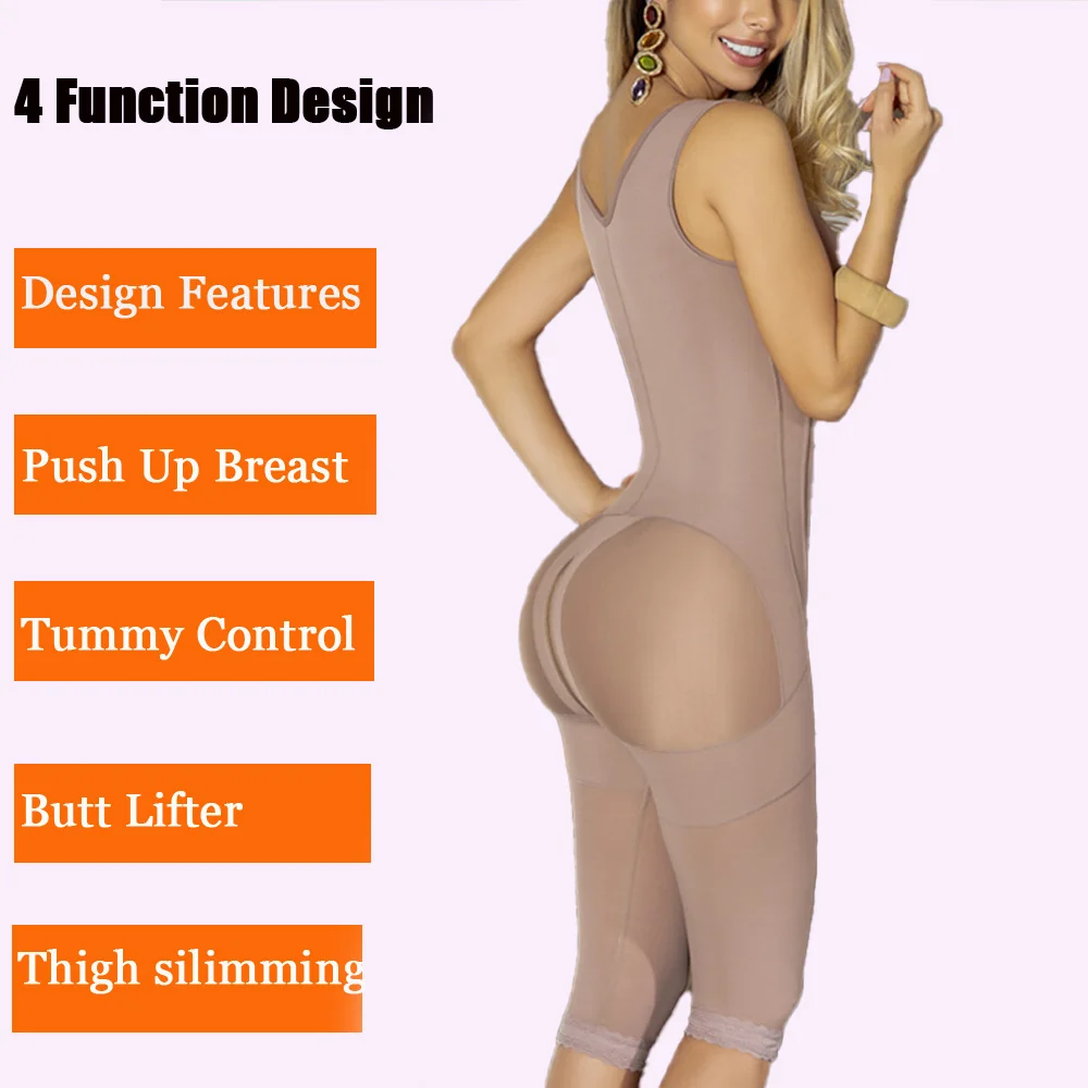 Fajas Reductoras Y Modeladoras Mujer Lingerie High Compression Shapewear Adjustable Bra Slimming Bodysuit Post Surgical Girdle