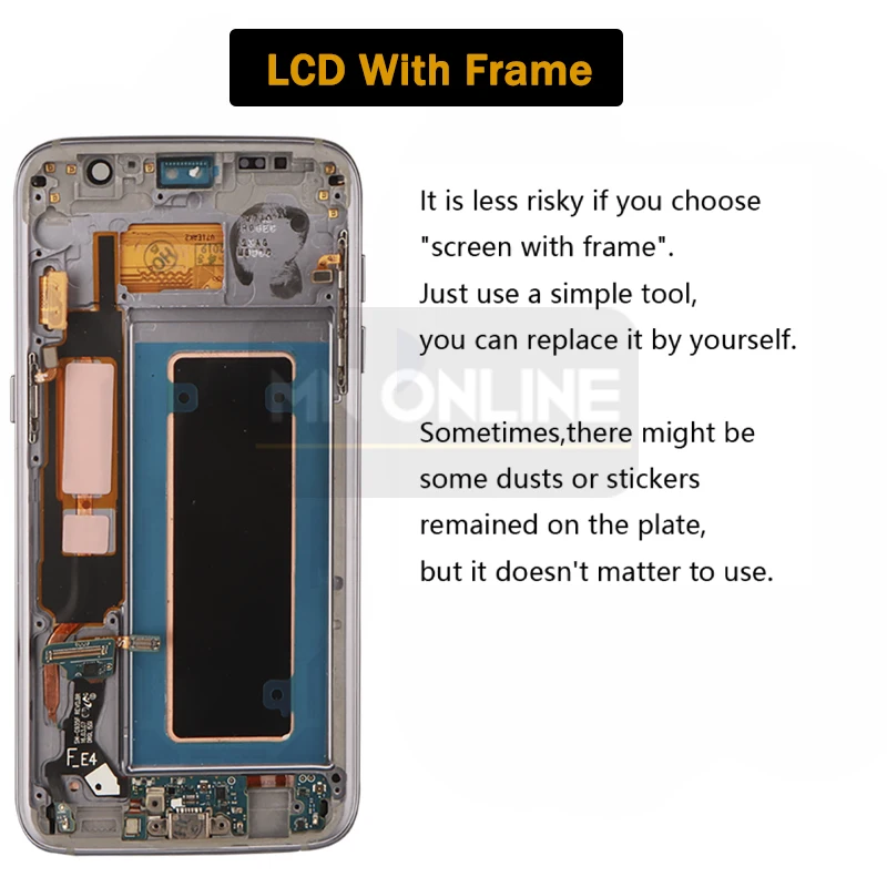 5 '𧄀% Оригинальный дисплей для SAMSUNG Galaxy S7 Edge LCD G935 G935F G935FD S7edge сенсорный экран