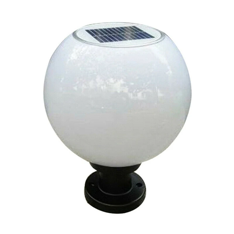 

LED 200MM Solar Wall Pillar Lamp Outdoor Round Ball Round Light Pathway Light