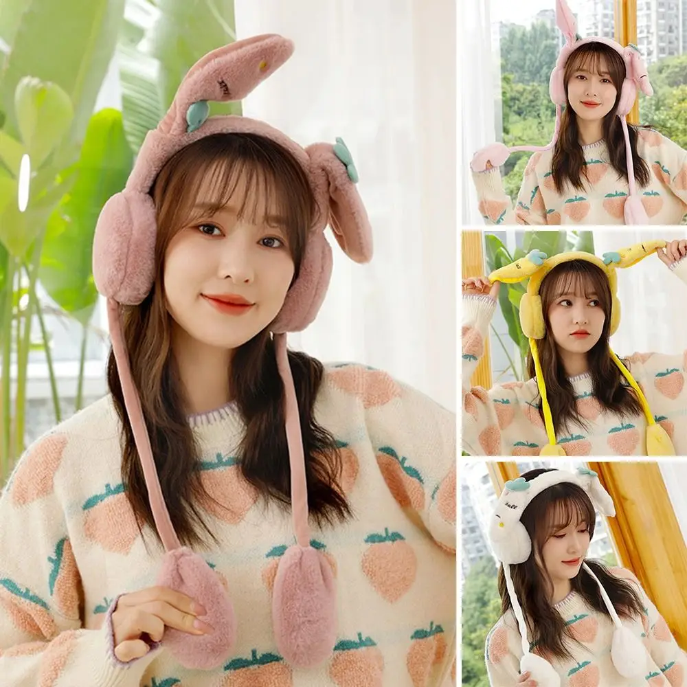 

Up Caps Earflaps Ear Protector Cover Caps Winter Plush Ear Muffs Ears Protection Ear Warmers Moving Rabbit Earmuffs