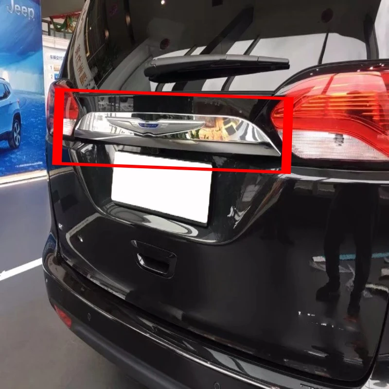 

For Chrysler Pacifica Grand Caravan Voyager 2017-2022 ABS chrome Rear Upper Trunk Tail Gate Tailgate Cover Trim Protector Strip