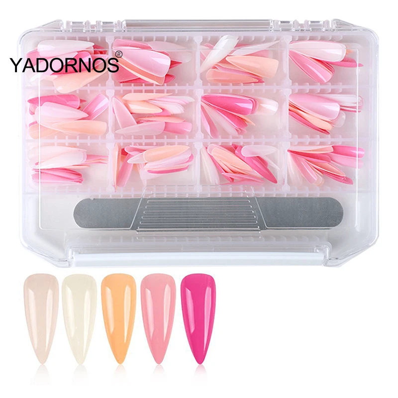 

Накладки для ногтей с полным покрытием Разноцветные разноцветные накладки для ногтей 240 шт. безопасные и портативные балетные ногти Бесплатная доставка