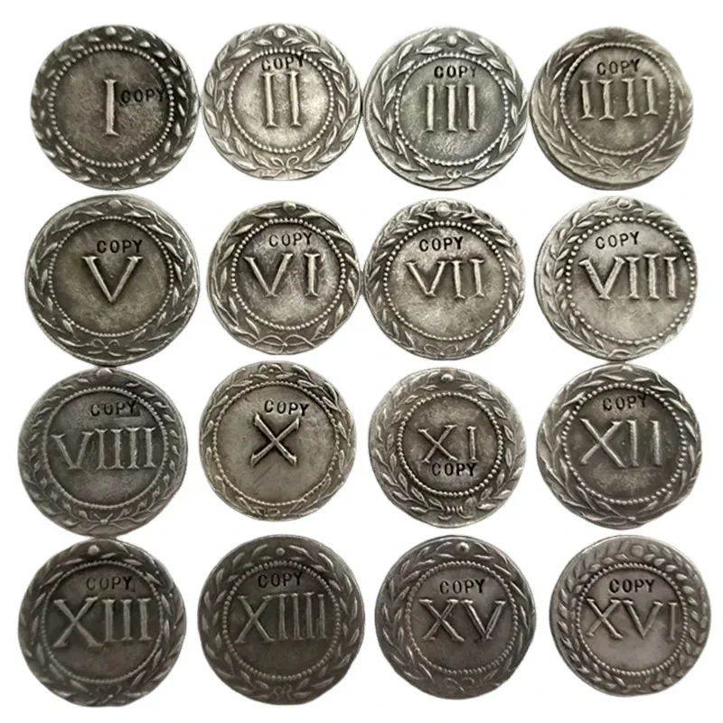 

Копии римских монет, медные, 16 шт.