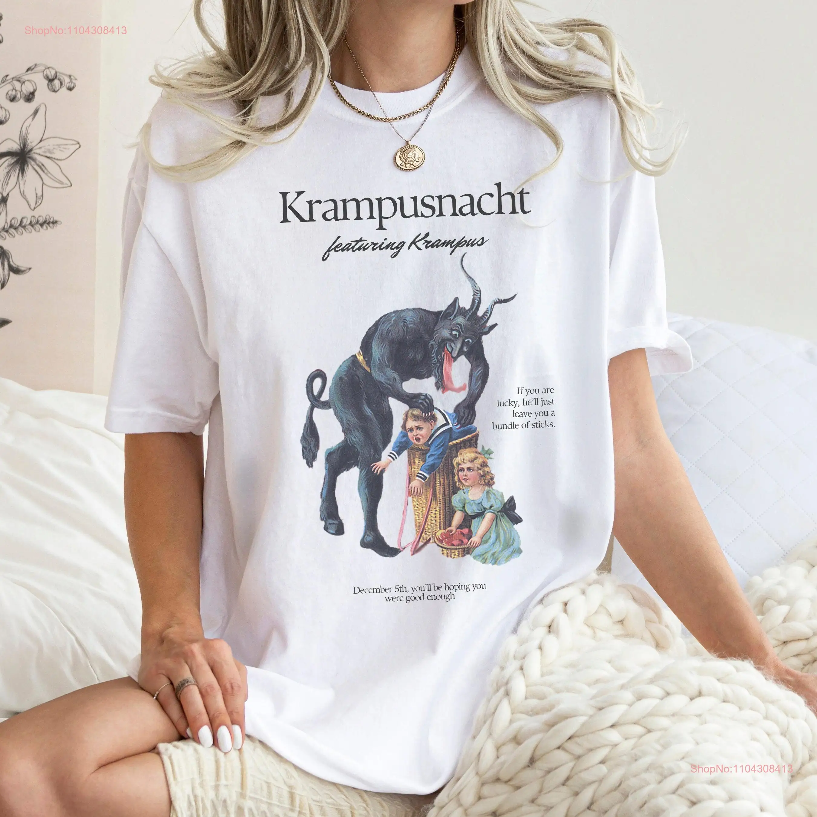 Футболка Krampus Comfort Colors German Folklore Christmas Krampusnacht Winter Solstice Yule Dark Academia Festival Goth