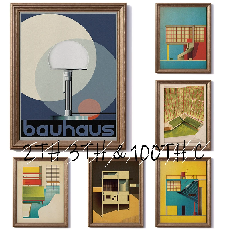 Архитектурный дизайн плакат на холсте Bauhaus