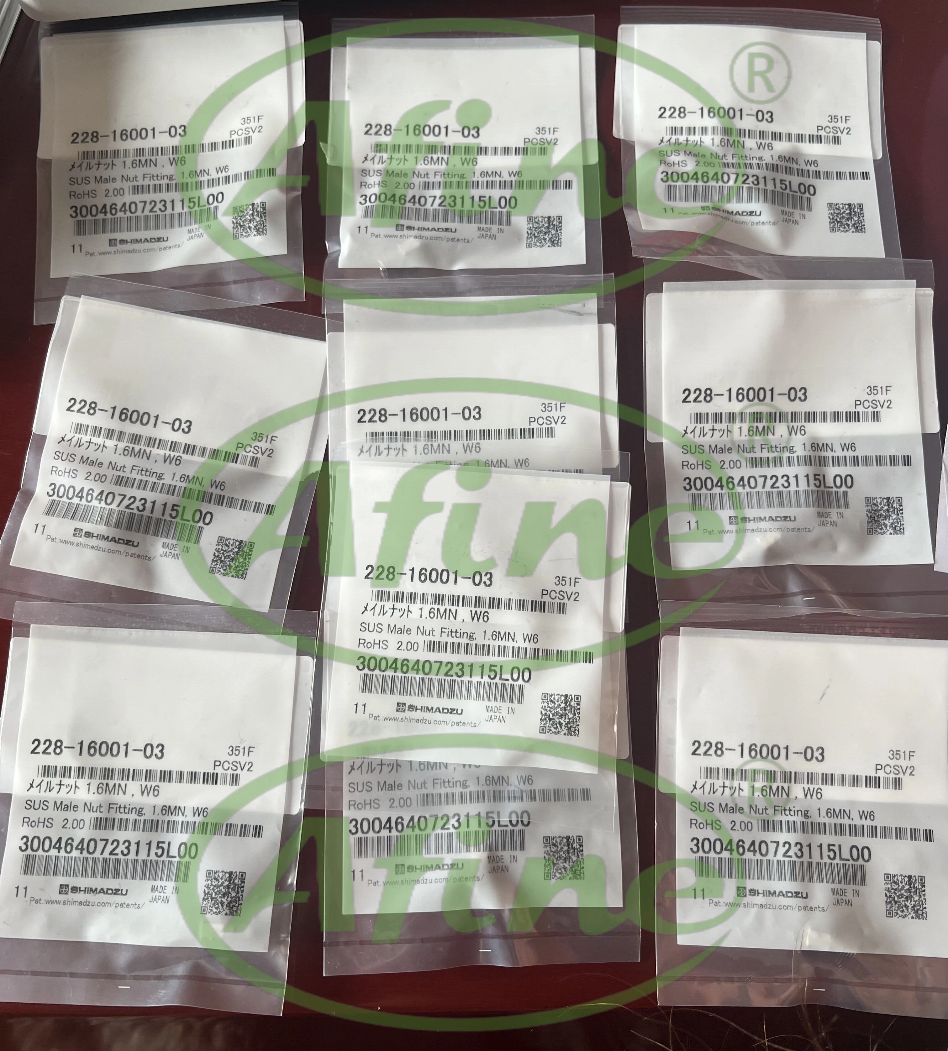 AFINE Agilent SHIMADZU 228-16001-03 Гайка MALE NUT 1 6MN W6 для CTO-10ASVP