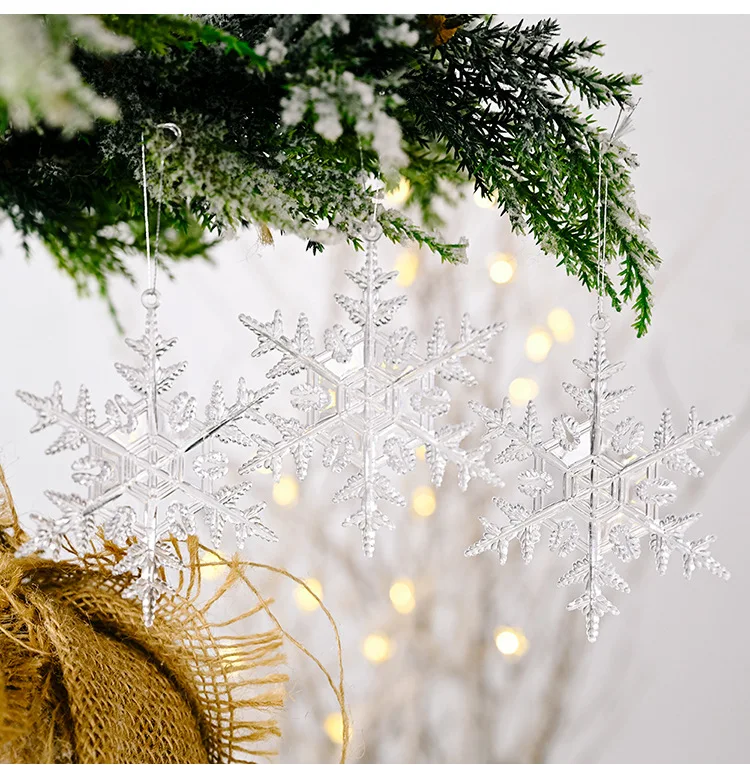 

4/6 шт., подвесные снежинки для украшения ёлки