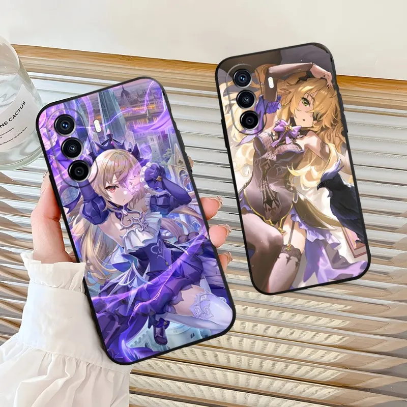 

Genshin Impact Fischel Phone Case For Huawei P30Pro P50 P40 P20 P10 P9 Pro Plus P8 P7 Psmart Z Nova 8 8I 8PRO 8SE Cover